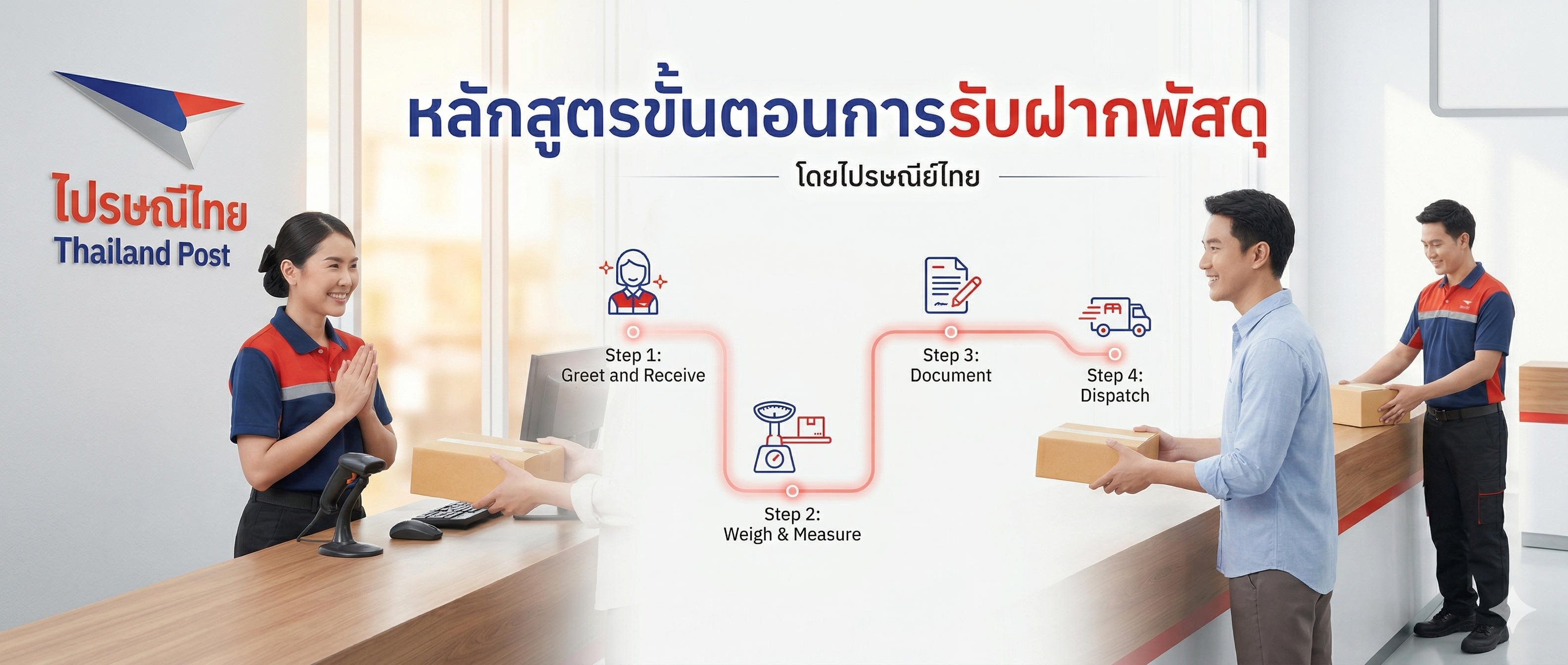 หลักสูตรขั้นตอนการรับฝากพัสดุ