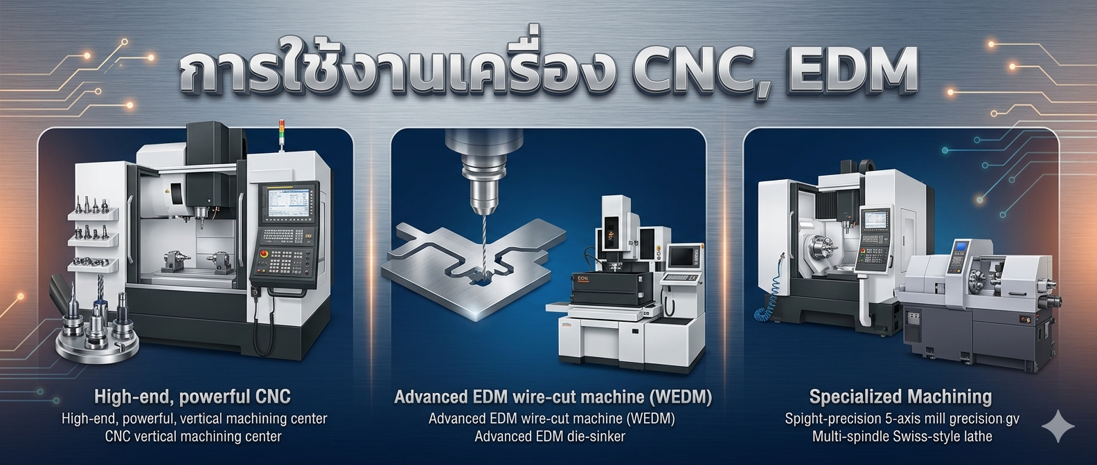 การใช้งานเครื่อง CNC, EDM
